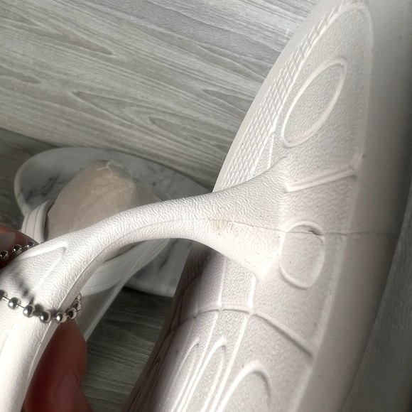 Aetrex Sandals Women’s 11 White Flip Flops Lynco Orthotic Arch Support Comfort - Picture 15 of 15